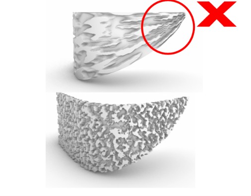 Textura sobre superficie curva